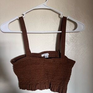 American Eagle Outfitters Textured Brown Top